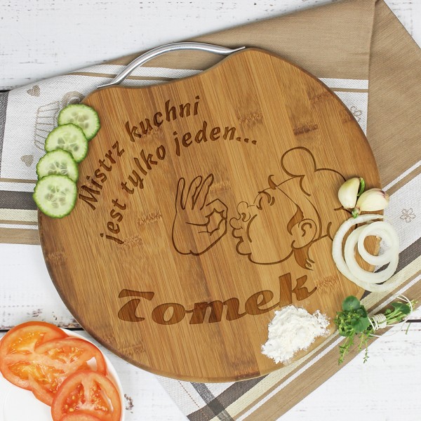Personalizowana deska bambusowa dla kucharza