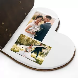 drewniany album na zdjęcia dla pary