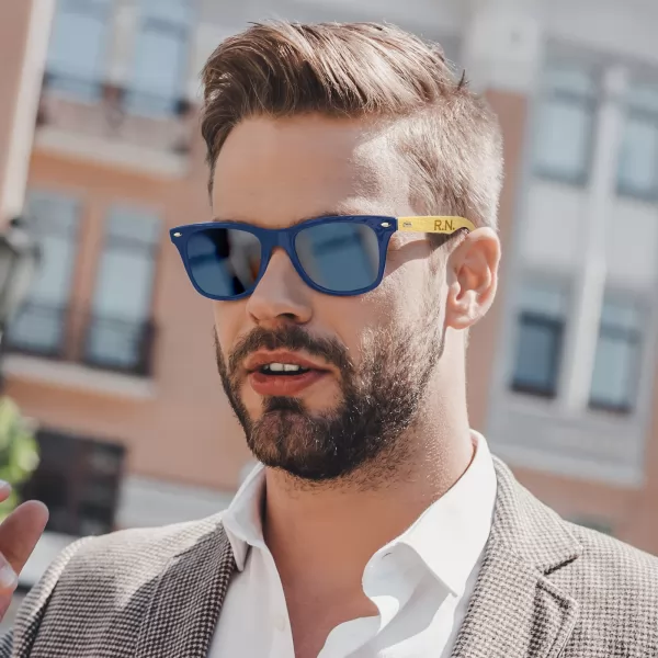 Okulary przeciwsłoneczne z grawerem w etui - Przystojniacha