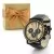 pudełko prezentowe i drewniany zegarek na prezent dla taty