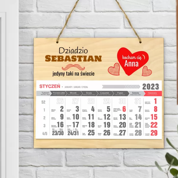 Kalendarz personalizowany 2023 - Cudowny na prezent dla dziadka