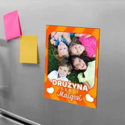 Magnes na lodówkę ze zdjęciem dla babci - Dream Team