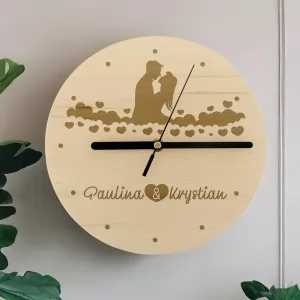 zegar z grawerem dla pary