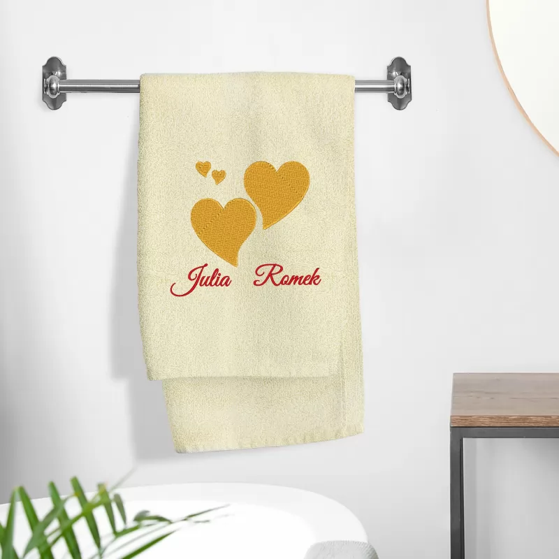 ręcznik z haftem dla ukochanej