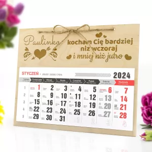 personalizowany kalendarz z grawerem