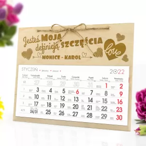 kalendarz z grawerem na 2022 rok