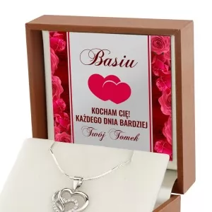 Personalizowana dedykacja w pudełeczku na biżuterię na prezent dla kobiety