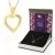 Naszyjnik srebrny z zawieszką w kształcie serca złocony w pudełku na prezent