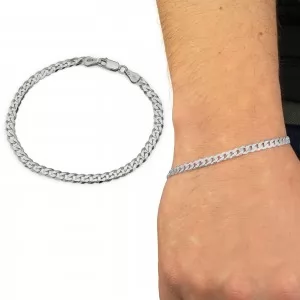 srebrna, klasyczna bransoletka dla mężczyzny