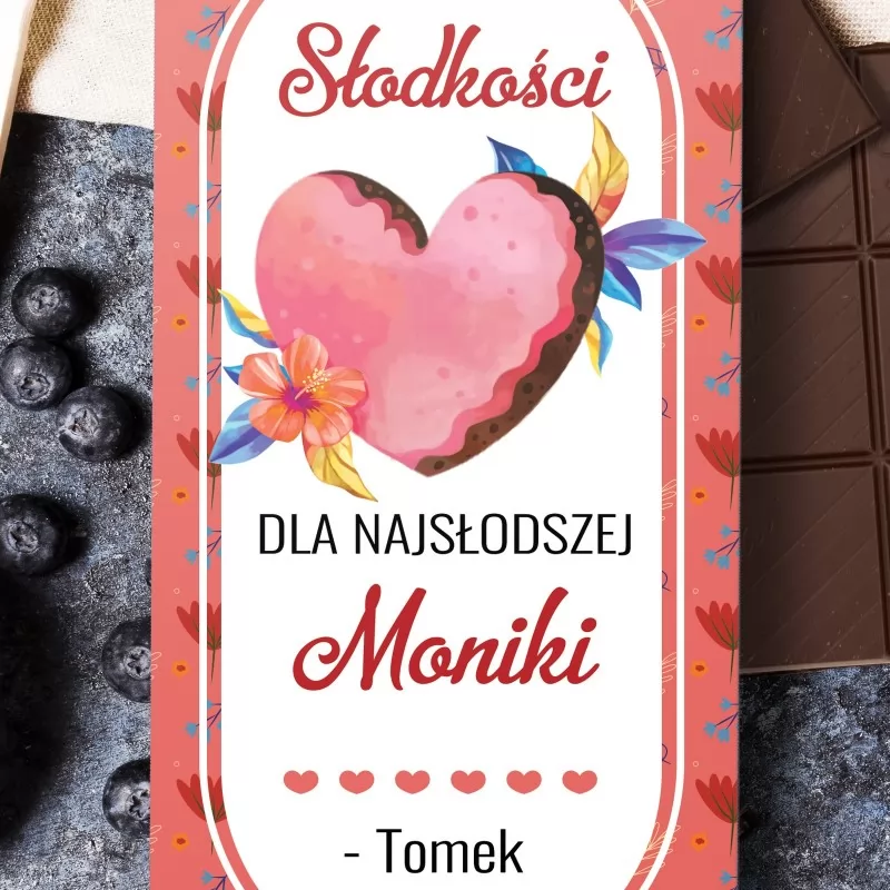 Personalizowana czekolada na dzień kobiet z imieniem