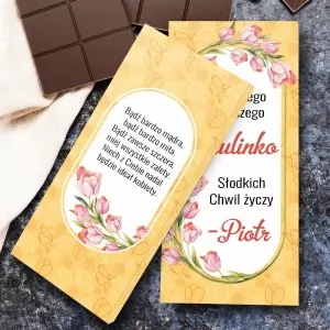 czekolada z personalizacją na prezent na dzień kobiet