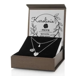 Dedykacja na pudełku z biżuterią na prezent dla kobiety