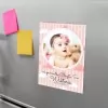 Magnes z nadrukiem zdjęcia dziecka na pamiatkę chrztu świętego
