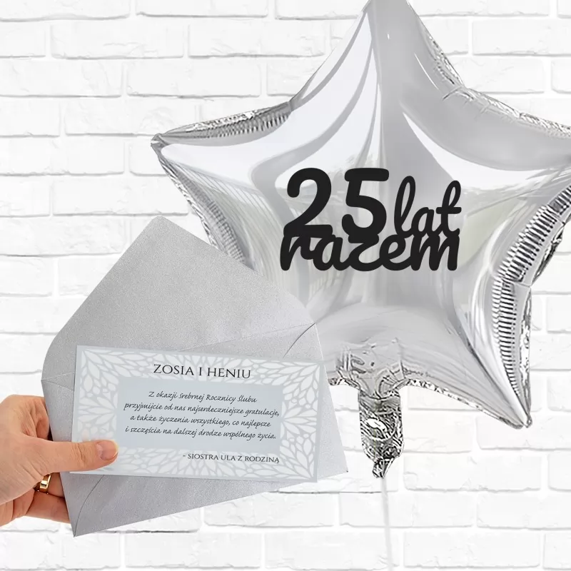 poczta balonowa na prezent na 25 rocznicę