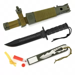 nóż wojskowy z akcesoriami