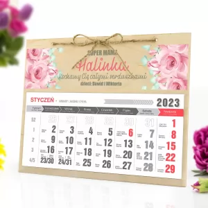drewniany kalendarz 2023