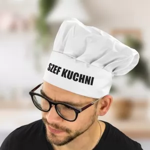 czapka kucharska z nadrukiem