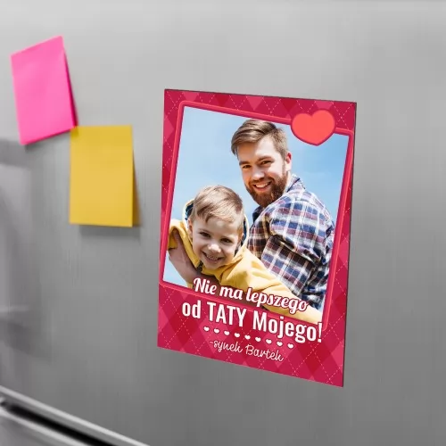 Magnes na lodówkę ze zdjęciem dla taty - Nie ma lepszego