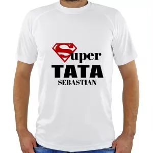 koszulka z napisem super tata + imię
