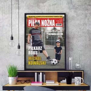 okładka z magazynu ze zdjęciem najlepszy piłkarz