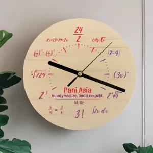 zegar z nadrukiem dla nauczyciela