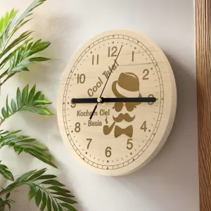 zegar drewniany z personalizacją