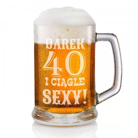 Spersonalizowany kufel na piwo na 40 urodziny - Sexy