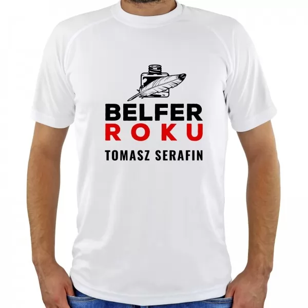 Koszulka męska XL z nadrukiem - Belfer roku 