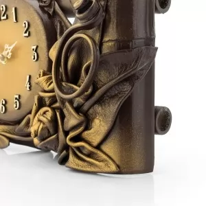 zegar z bambusa skórzany na złote gody 