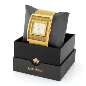 zegarek gino rossi w złotym kolorze dla siostry w firmowym pudełku 