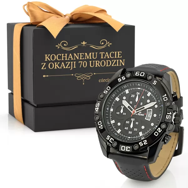 Zegarek G. Rossi 8754A5-1A3 z grawerem dla taty na 70 urodziny - Od córki 