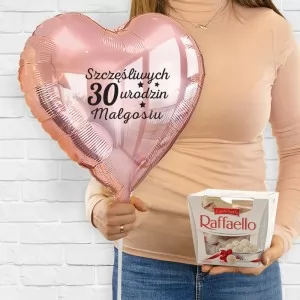 balon z helem na prezent dla niej na 30 urodziny 