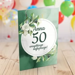 kartka spersonalizowana na 50 urodziny 