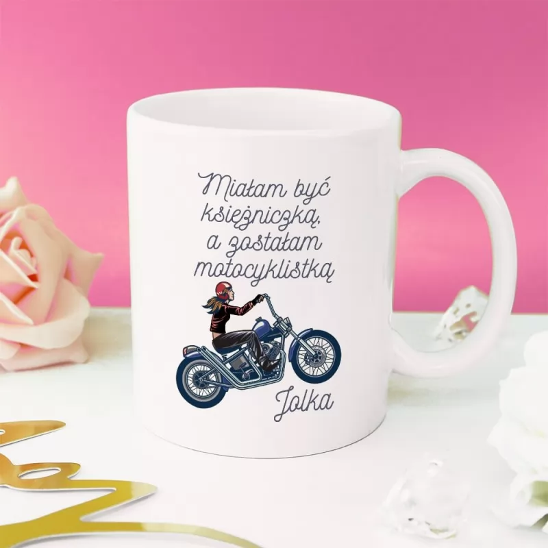 kubek z dedykacją dla dziewczyny dla motocyklistki