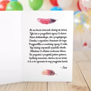personalizowana kartka z życzeniami dla przyjaciółki na urodziny