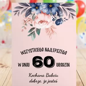 kartka z życzeniami dla babci z okazji 60 urodzin
