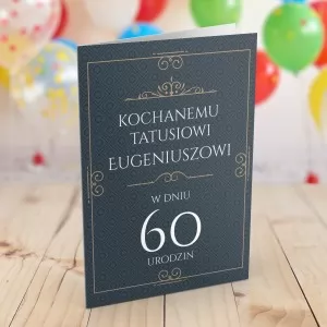 personalizowana kartka z życzeniami na 60 urodziny dla taty