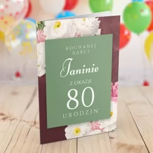 kartka na 80 urodziny dla babci
