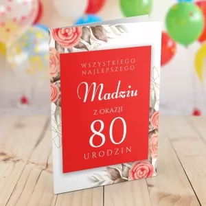 kartka na 80 urodziny dla niej