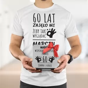 koszulka z personalizacją na 60 urodziny dla niego 