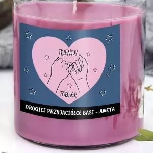 personalizowana świeca zapachowa dla przyjaciółki na prezent