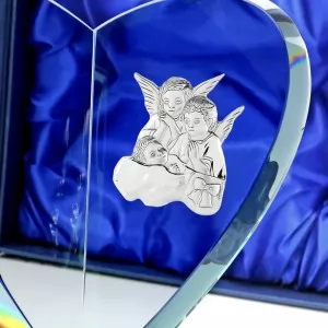 szklana statuetka z emblematem