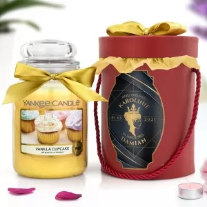 yankee candle i flower box z personalizacją