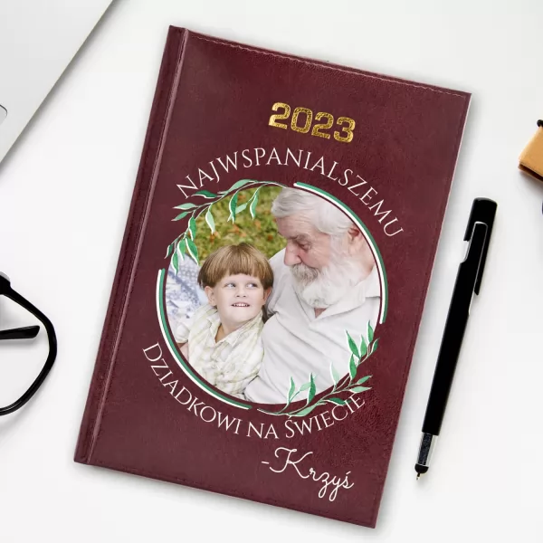 Kalendarz na 2023 z nadrukiem zdjęcia dla dziadka - Najwspanialszy