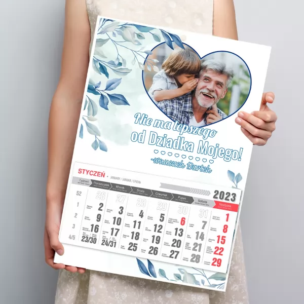 Kalendarz 2023 z nadrukiem zdjęcia dla dziadka - Nie ma lepszego