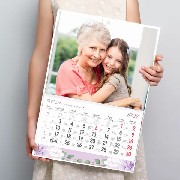 Kalendarz ścienny 2023 ze zdjęciem dla babci - Radość