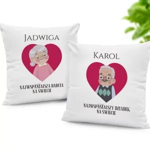 zestaw poduszek dla babci i dziadka na prezent