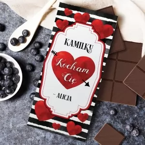 czekolada personalizowana z dedykacją dla ukochanego