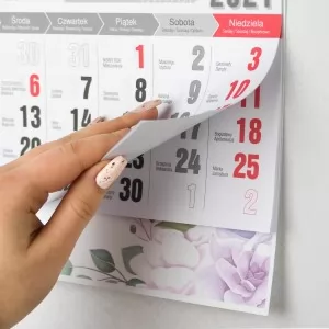 kalendarium jednostronicowe z personalizacją na walentynki