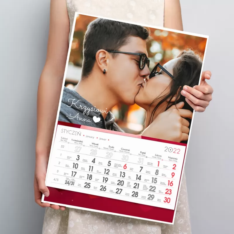 foto kalendarz z nadrukiem